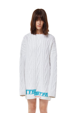 Cable-knit sweater