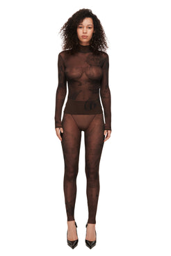 Tattooed Brown Leggings