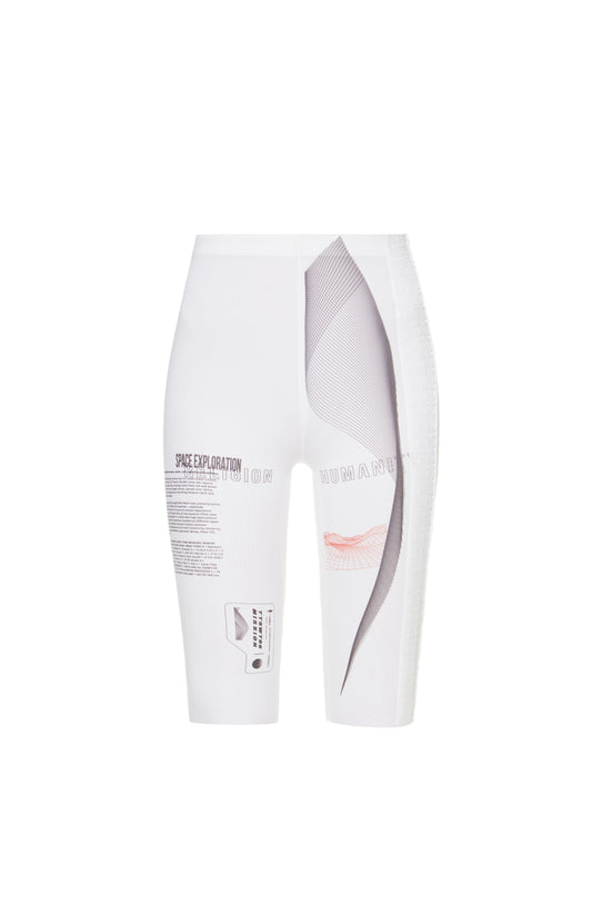 White shorts leggings human