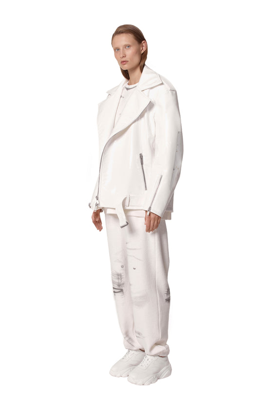 White lacquer “ROBOT” jacket