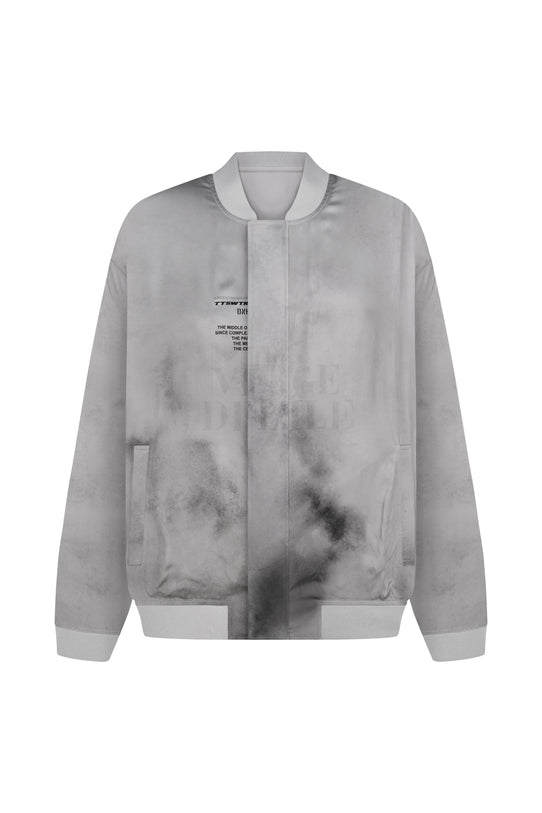 Grey Silk Bomber