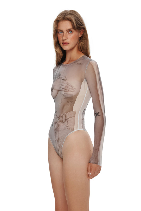 Mesh bodysuite COLLAGE