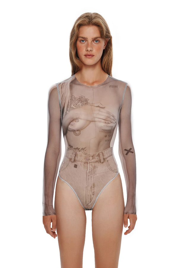 Mesh bodysuite COLLAGE