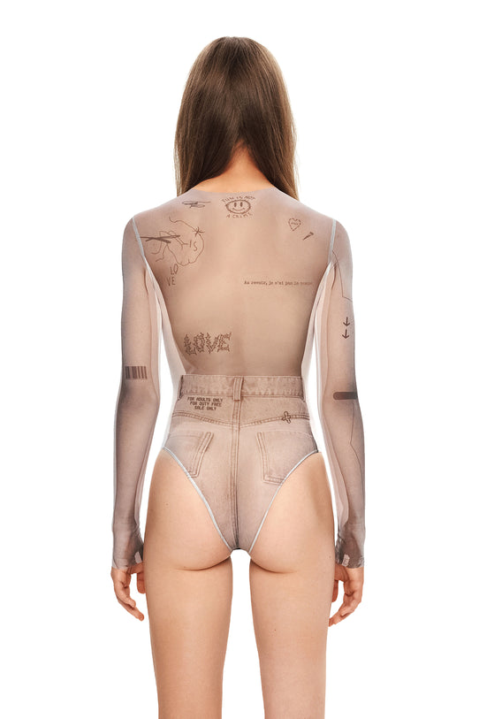 Mesh bodysuite COLLAGE