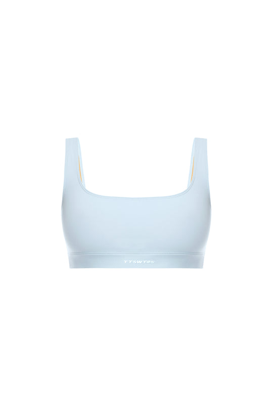 Blue Decollete Top
