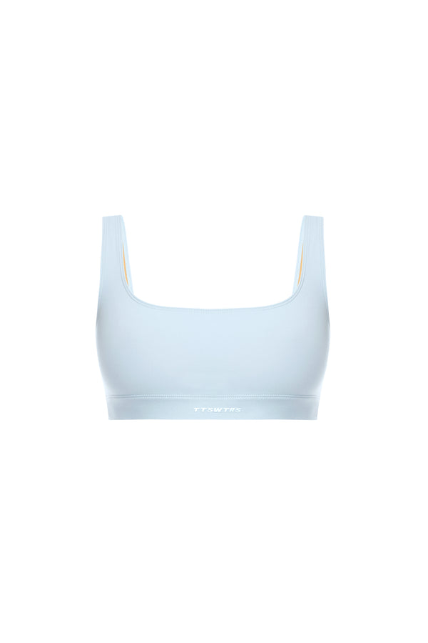 Blue Decollete Top