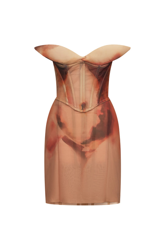 Sketchskin Dress with Corset