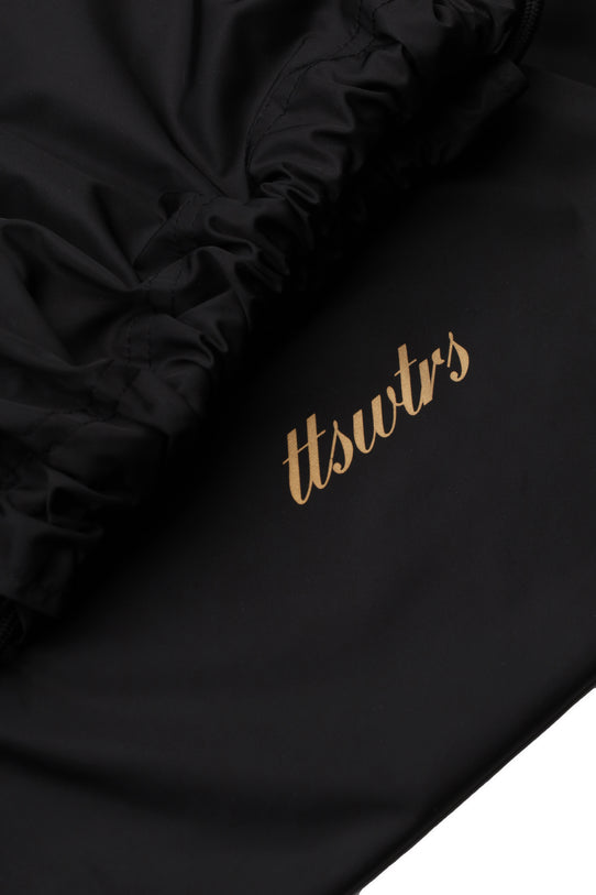 Black drawstring bag