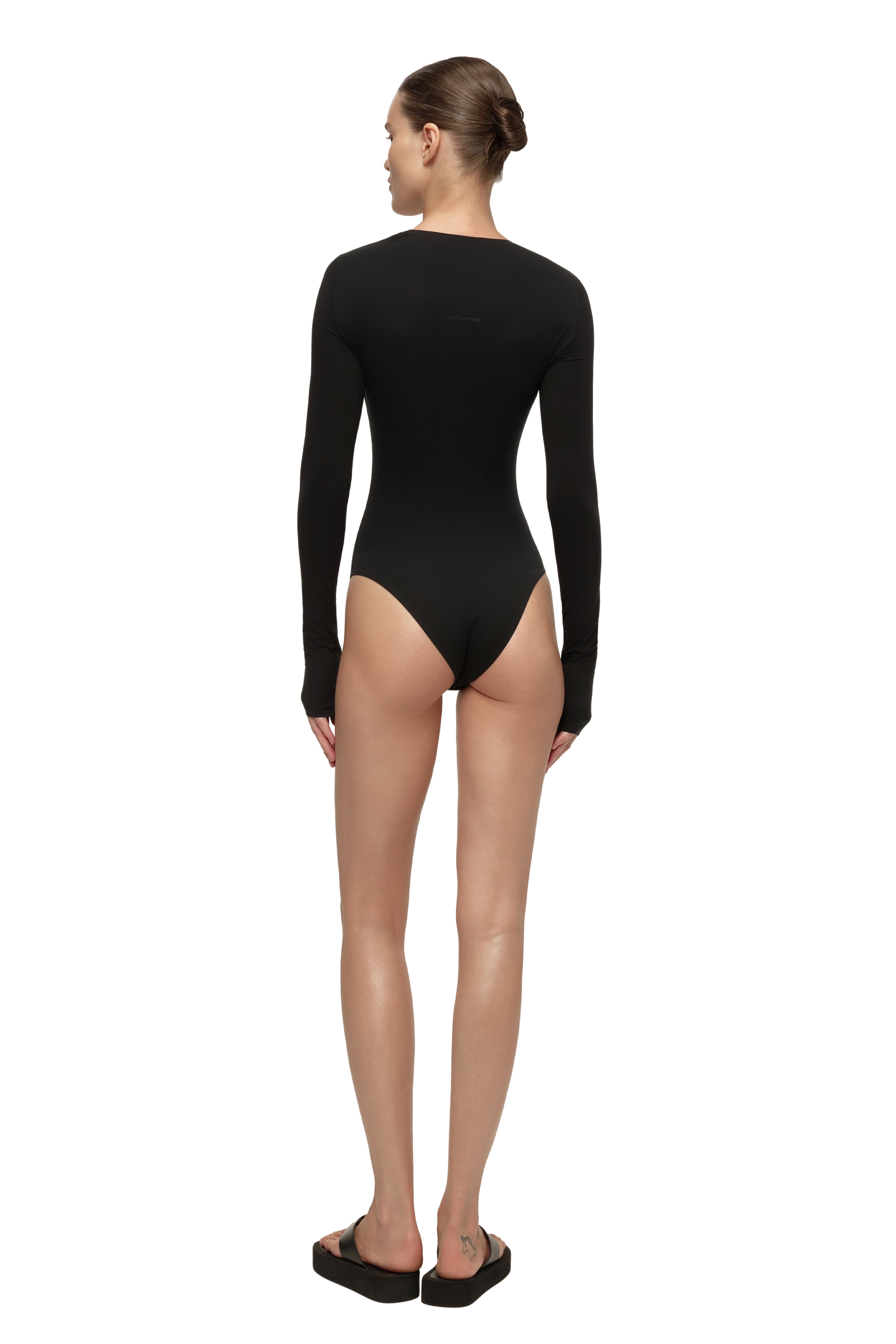 Kai Black Cut-Out Bodysuit