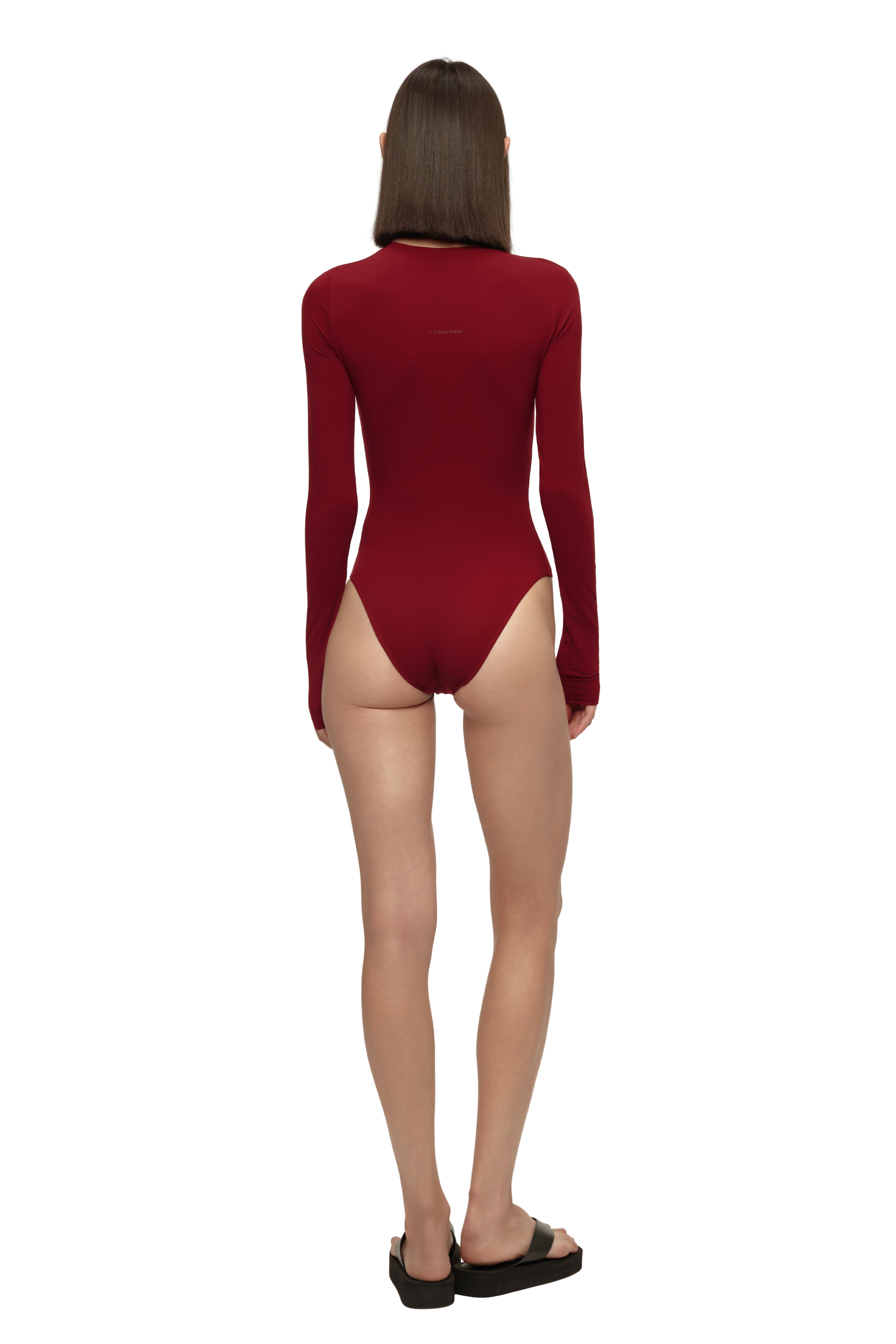 Kai Burgundy Cut-Out Bodysuit