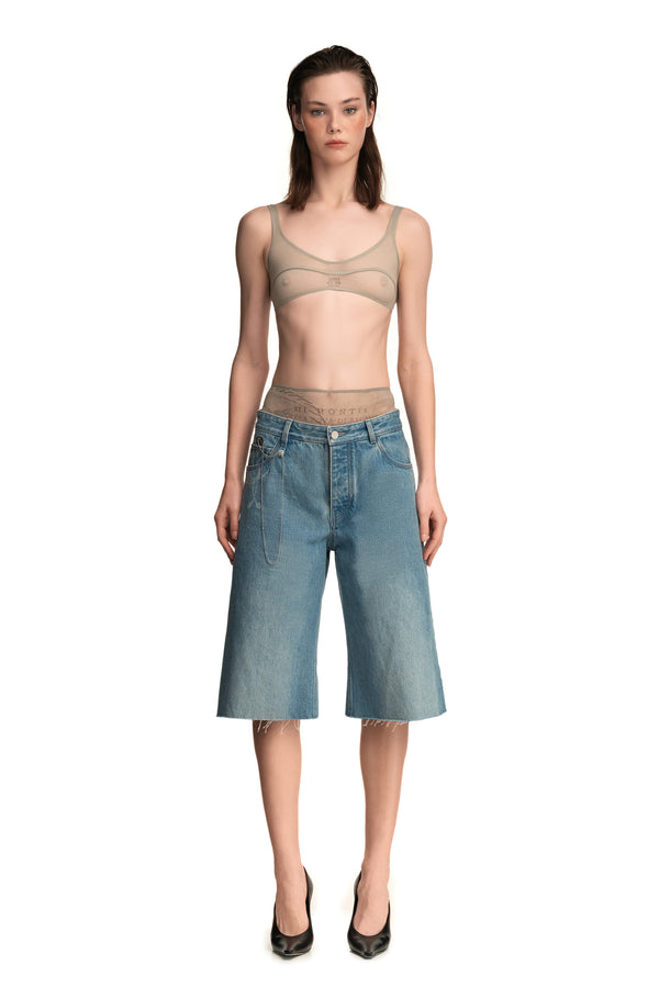 Long Denim Shorts Repetition