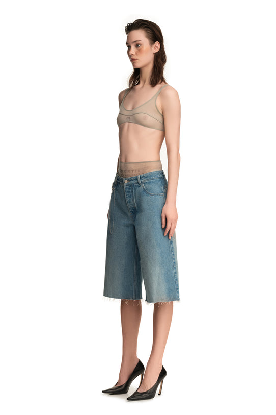 Long Denim Shorts Repetition