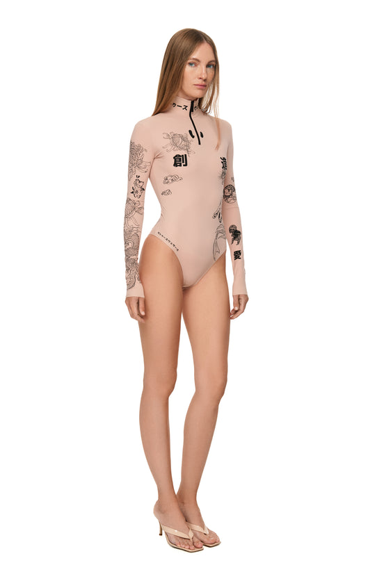 Beige bodysuit