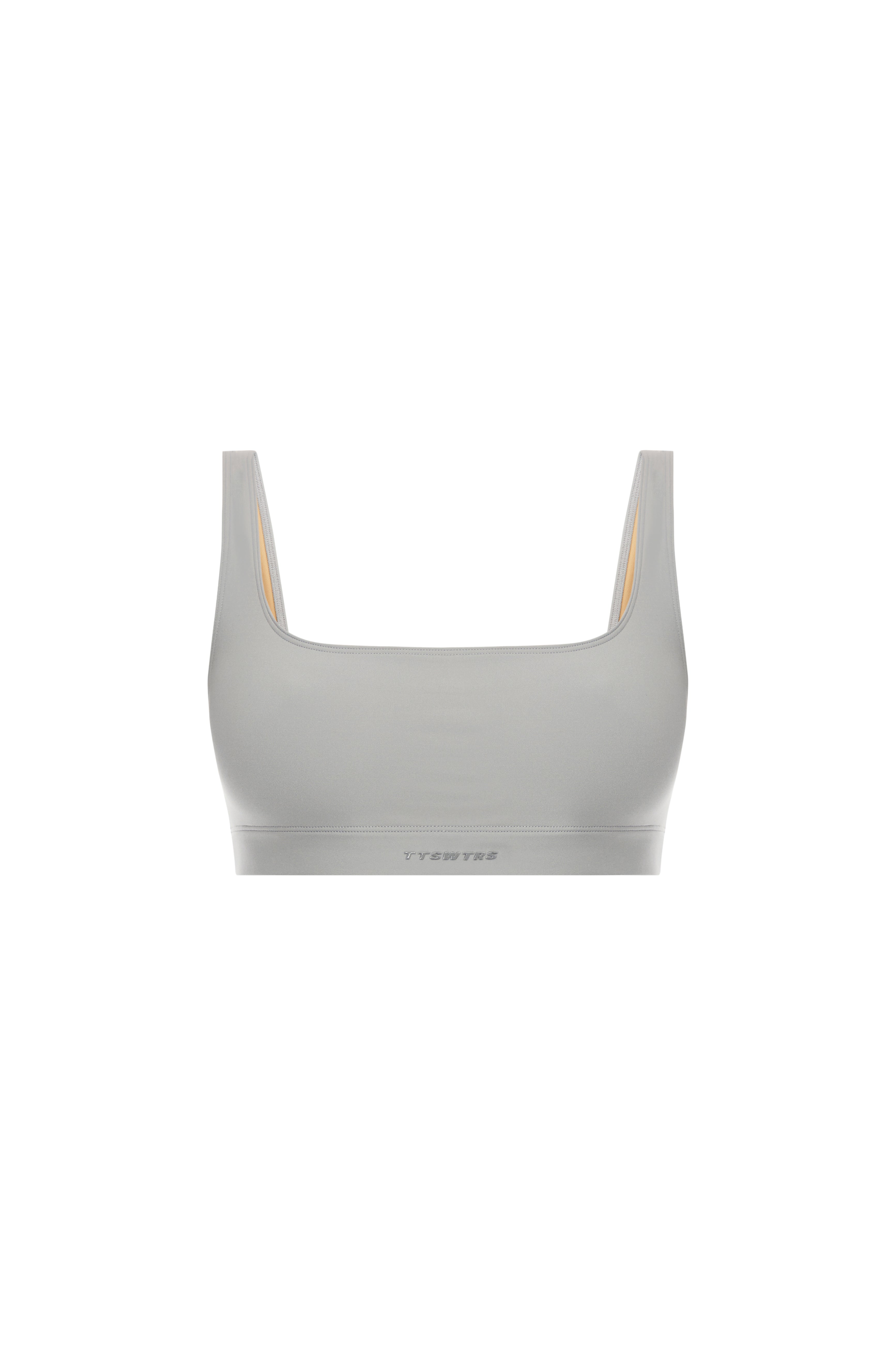Gray Decollete Top