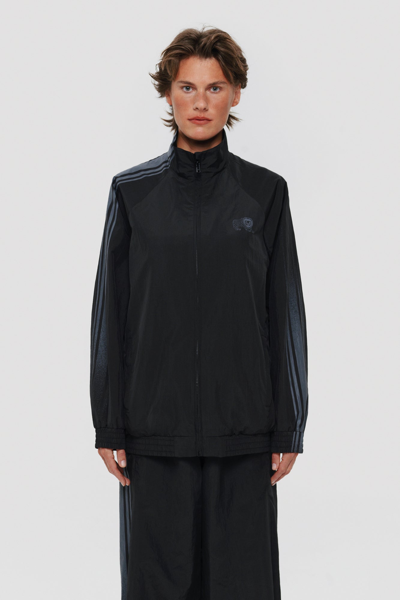 Black Track Jacket "BOLOTNIA"