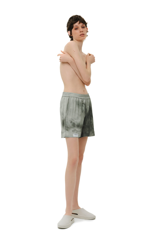 Khaki Silk Shorts