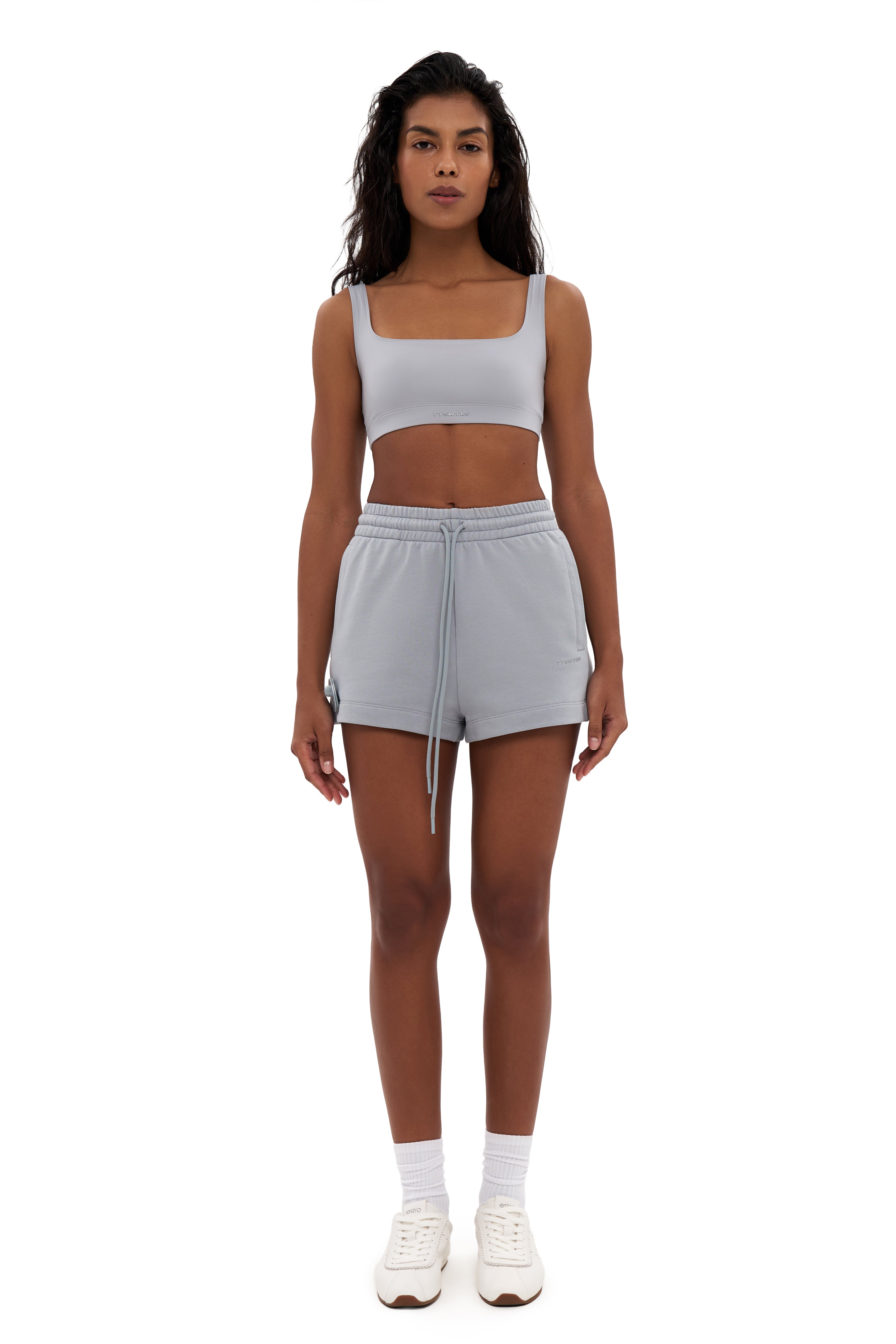 Gray Decollete Top