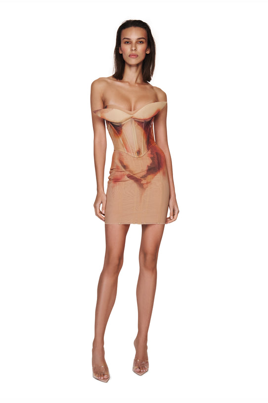 Sketchskin Dress with Corset