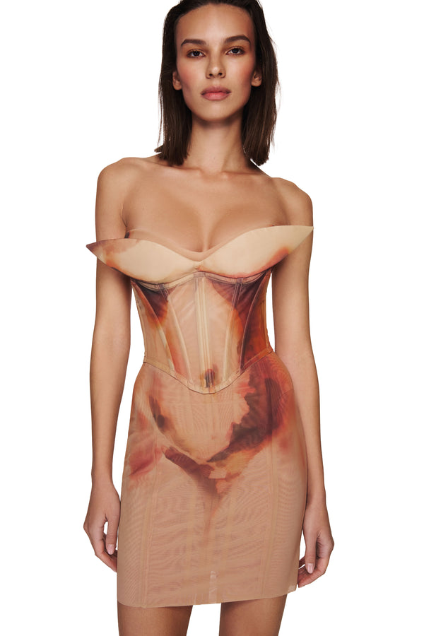 Sketchskin Dress with Corset
