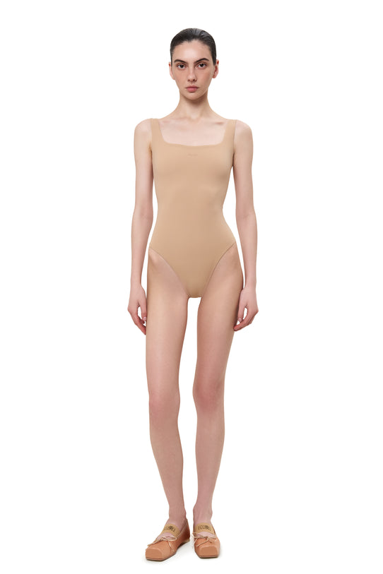Beige Classe Tank Bodysuit
