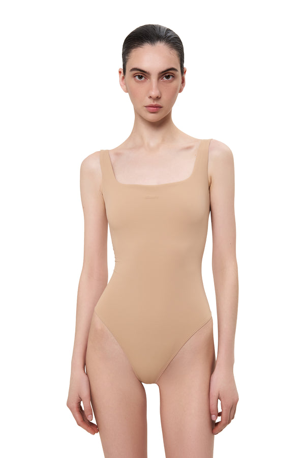 Beige Classe Tank Bodysuit