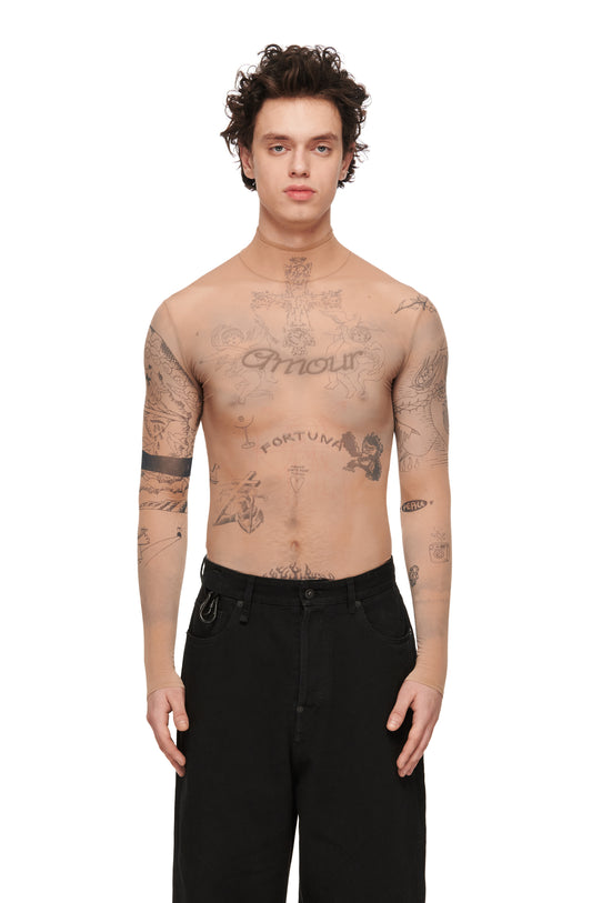 Tattooed Beige Longsleeve