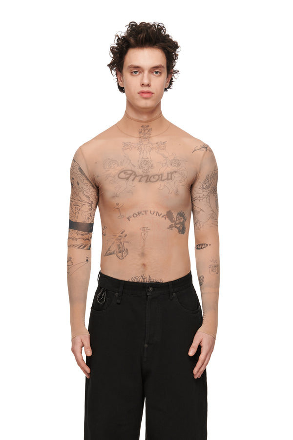 Tattooed Beige Longsleeve