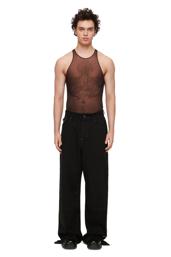 Tattooed Brown Tank Top