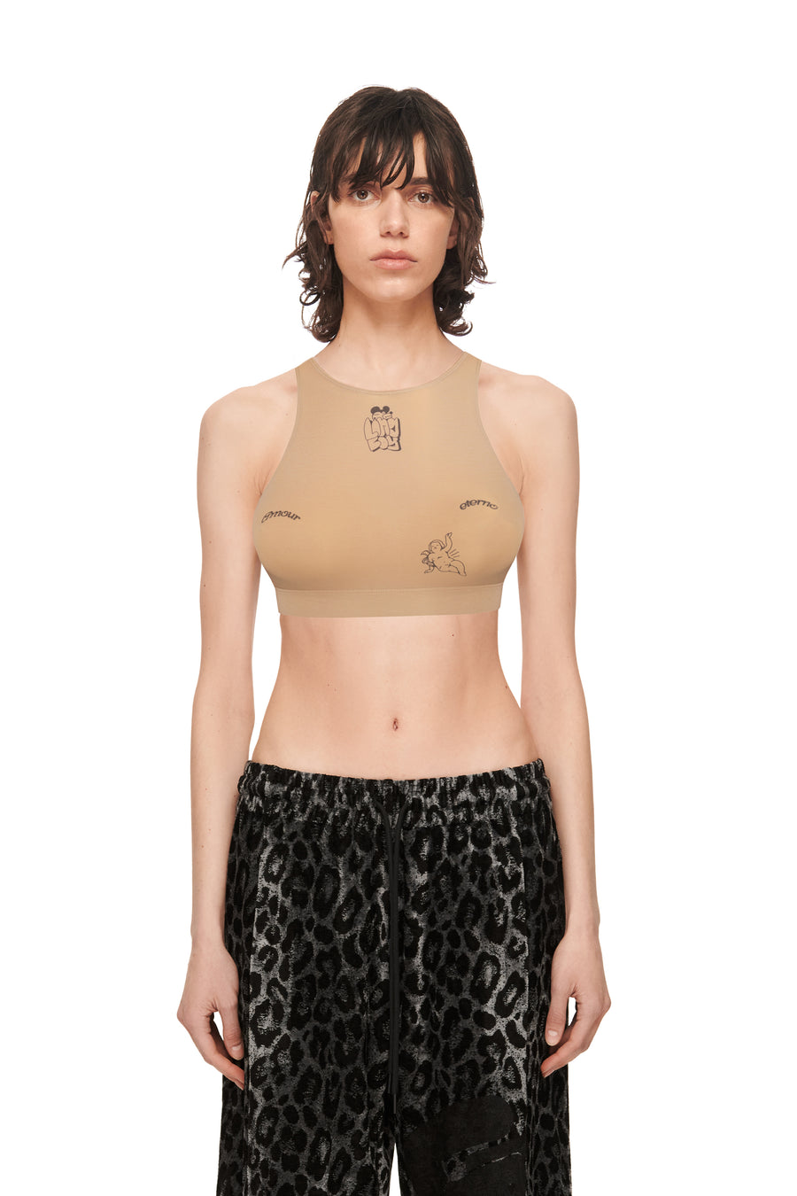 Tattooed Beige Top