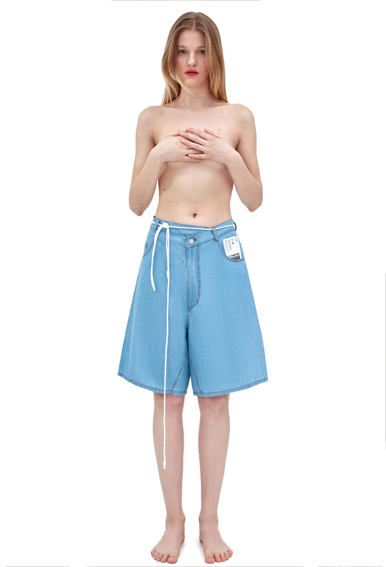 Bermuda denim shorts